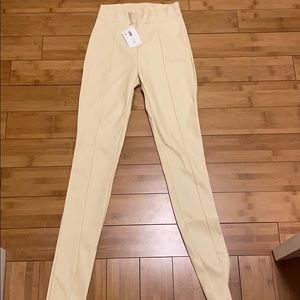 Wolford White Snake Leather Leggings